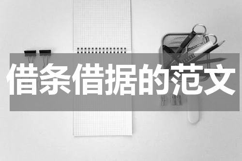 借条借据的范文