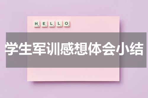 学生军训感想体会小结