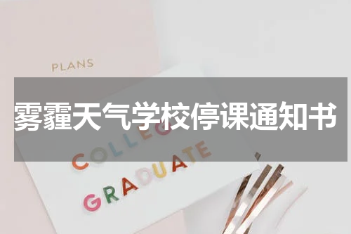 雾霾天气学校停课通知书