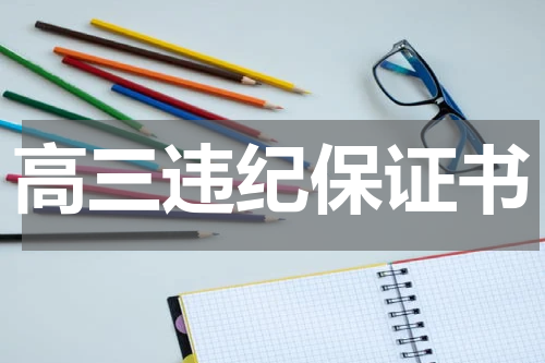 高三违纪保证书