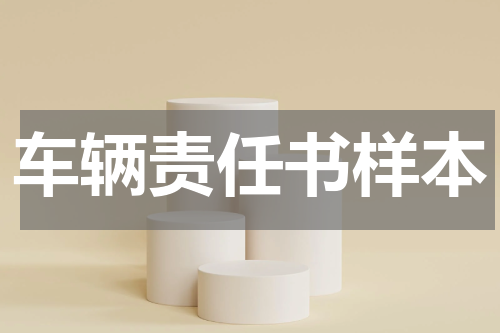 车辆责任书样本