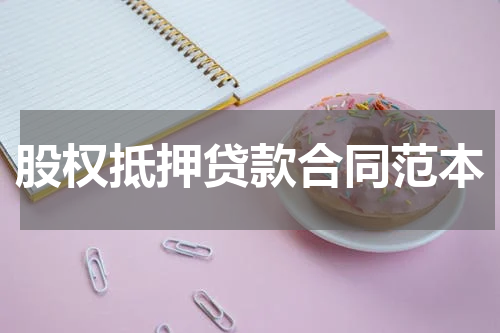 股权抵押贷款合同范本