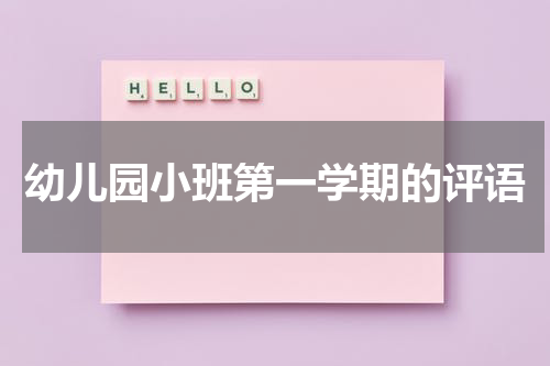 幼儿园小班第一学期的评语