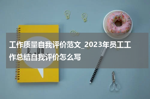 工作质量自我评价范文_2023年员工工作总结自我评价怎么写