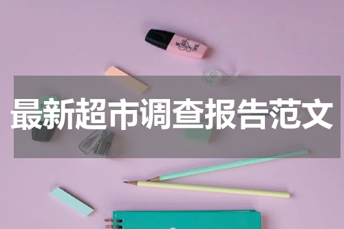 最新超市调查报告范文