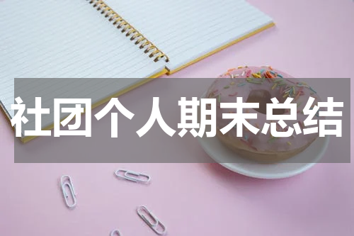 社团个人期末总结