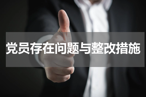 党员存在问题与整改措施