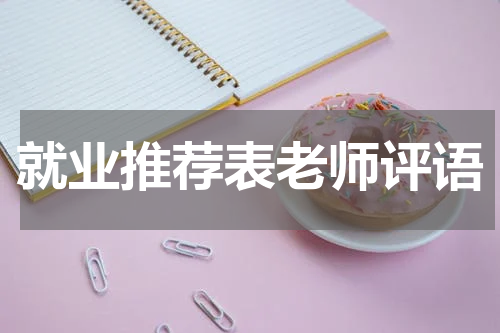 就业推荐表老师评语