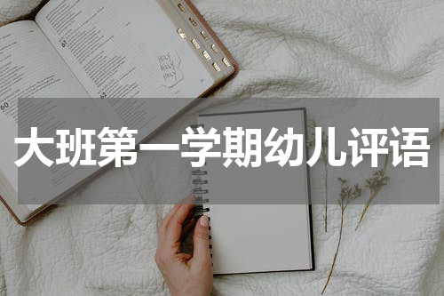 大班第一学期幼儿评语
