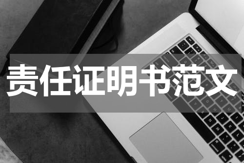责任证明书范文