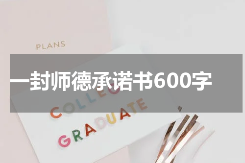一封师德承诺书600字