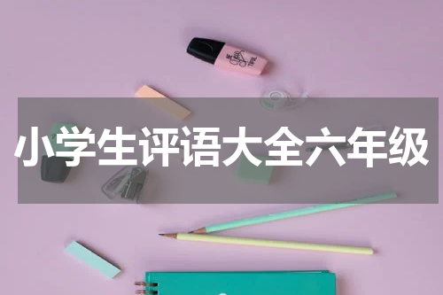 小学生评语大全六年级