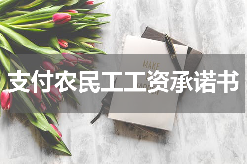 支付农民工工资承诺书
