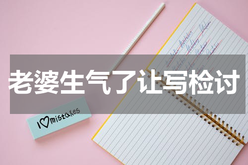 老婆生气了让写检讨