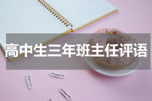 高中生三年班主任评语