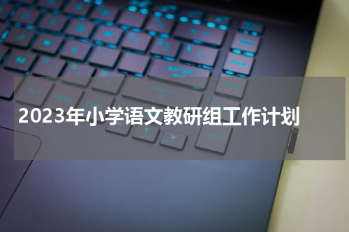 2023年小学语文教研组工作计划
