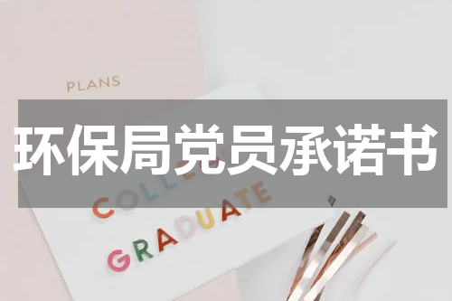 环保局党员承诺书