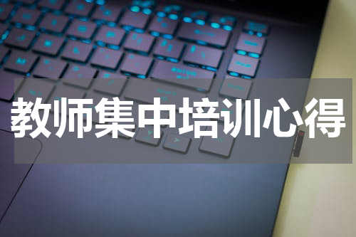 教师集中培训心得