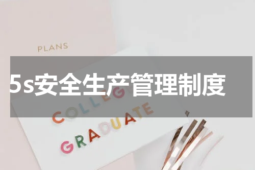 5s安全生产管理制度