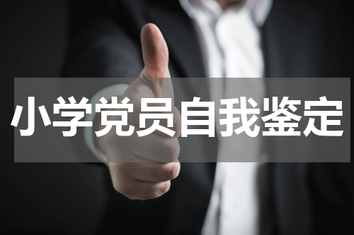 小学党员自我鉴定