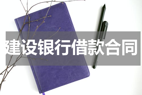 建设银行借款合同