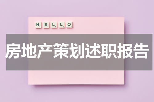 房地产策划述职报告