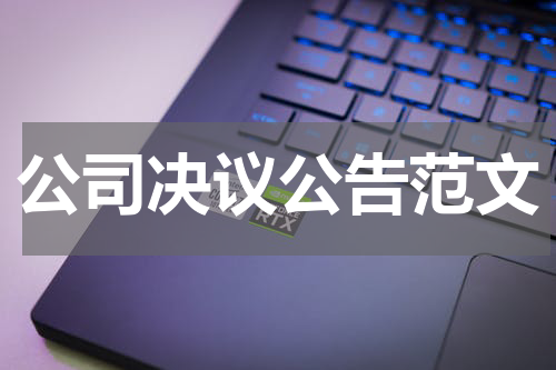 公司决议公告范文
