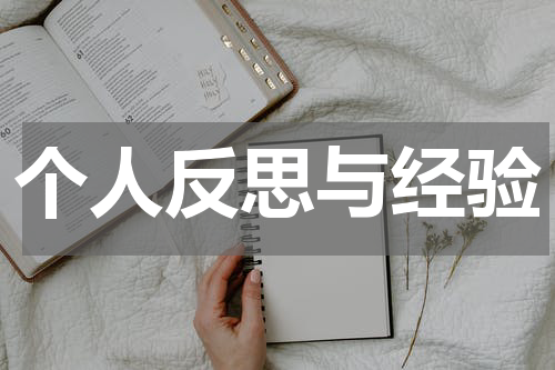 个人反思与经验