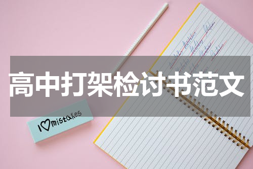 高中打架检讨书范文