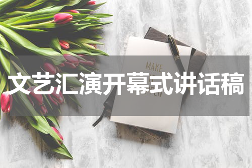 文艺汇演开幕式讲话稿