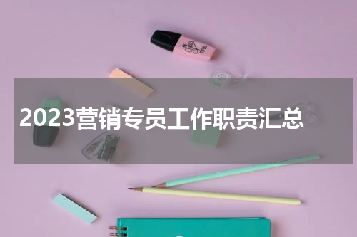 2023营销专员工作职责汇总