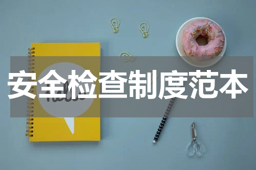 安全检查制度范本