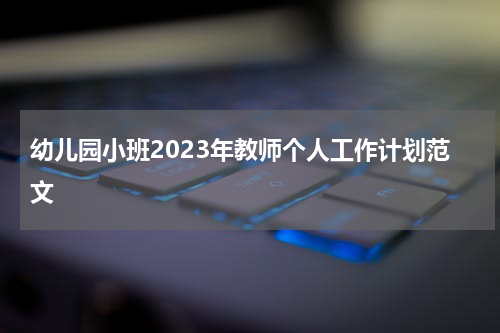 幼儿园小班2023年教师个人工作计划范文