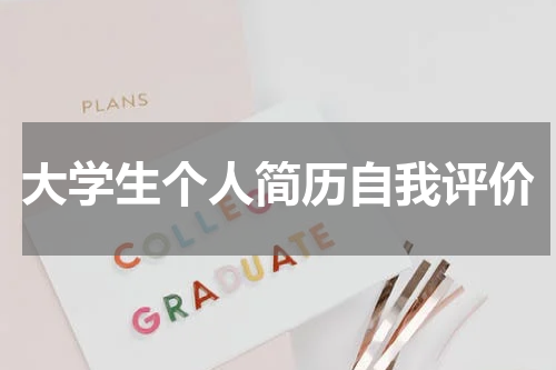 大学生个人简历自我评价