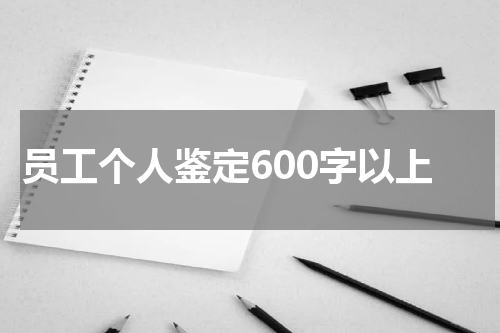 员工个人鉴定600字以上