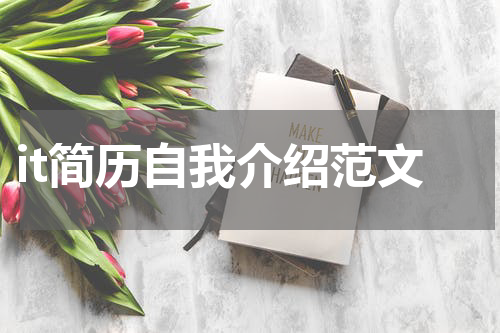 it简历自我介绍范文