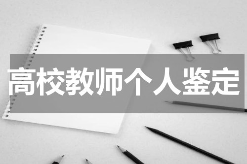 高校教师个人鉴定