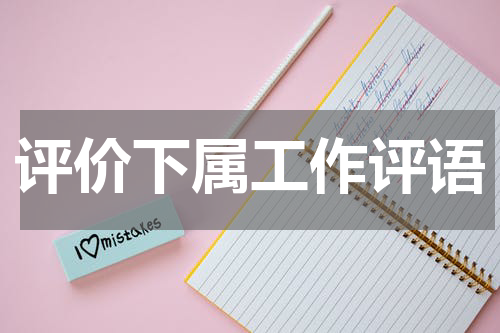 评价下属工作评语