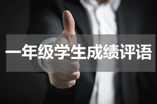 一年级学生成绩评语