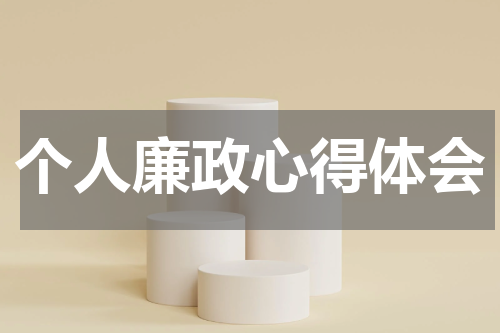 个人廉政心得体会