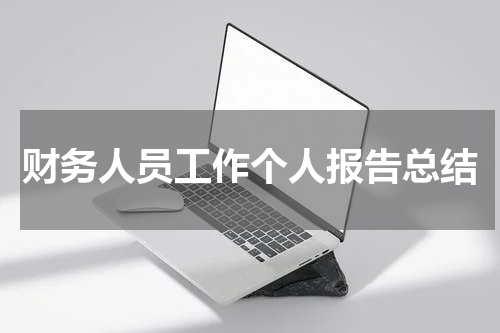 财务人员工作个人报告总结