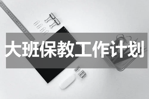 大班保教工作计划