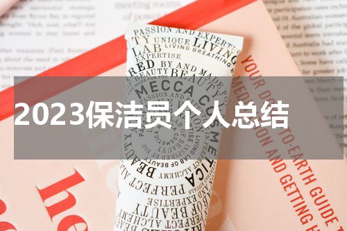 2023保洁员个人总结