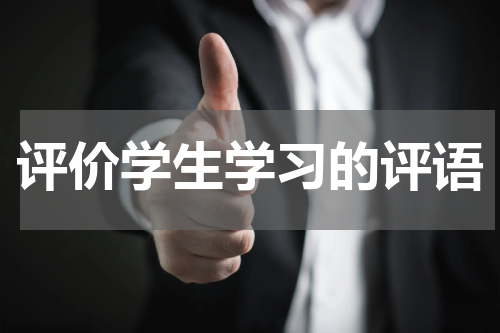 评价学生学习的评语