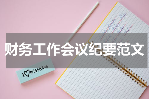 财务工作会议纪要范文