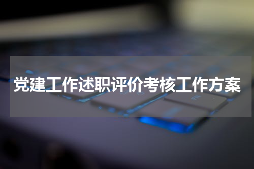 党建工作述职评价考核工作方案