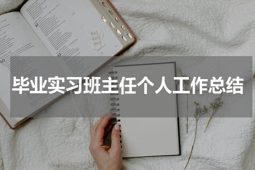 毕业实习班主任个人工作总结