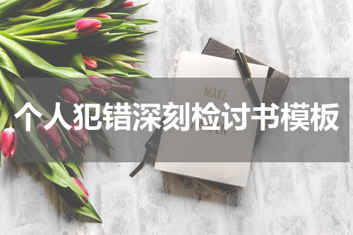 个人犯错深刻检讨书模板