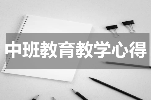 中班教育教学心得