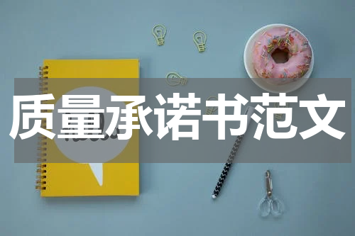 质量承诺书范文